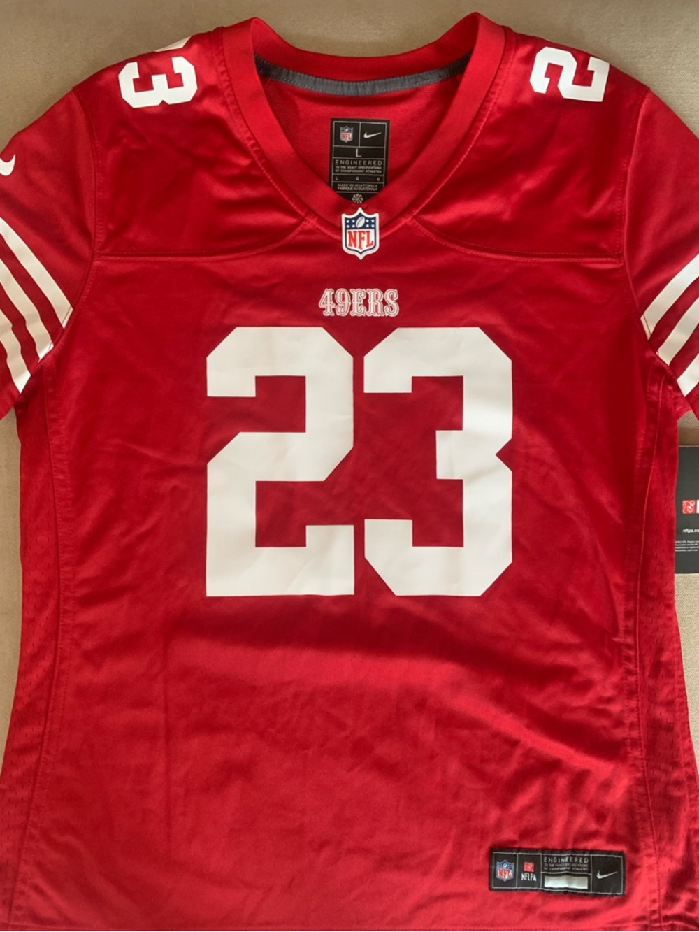 Women's San Francisco 49ers Christian McCaffrey Nike Scarlet Player Jersey